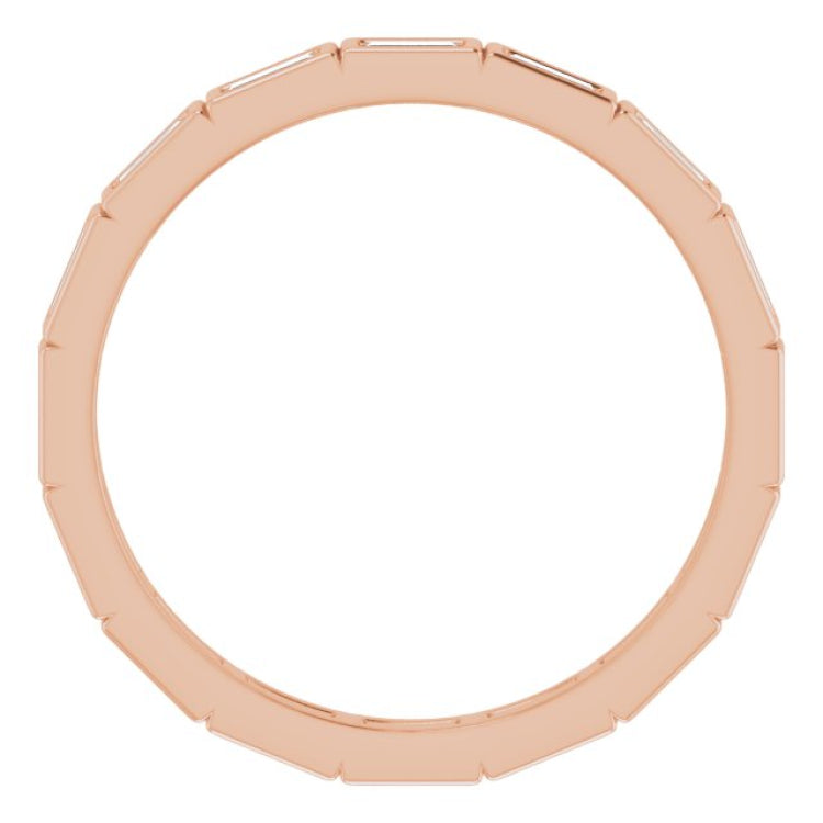 10K Rose Gold 1/2 CTW Lab-Grown Diamond Eternity Band Size 8.5