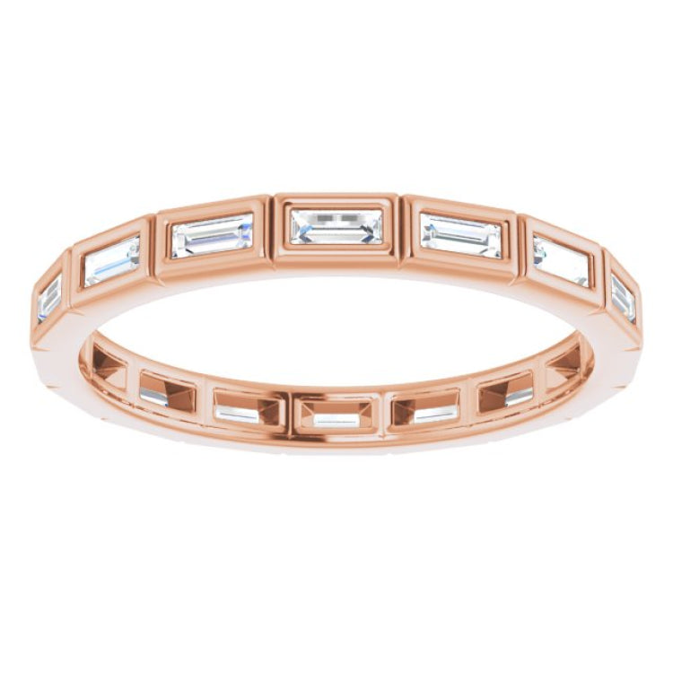 10K Rose Gold 1/2 CTW Lab-Grown Diamond Eternity Band Size 8.5