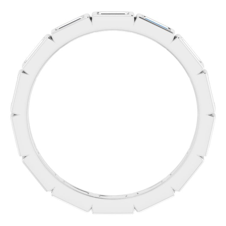 10K White Gold 1/2 CTW Lab-Grown Diamond Eternity Band Size 6.25