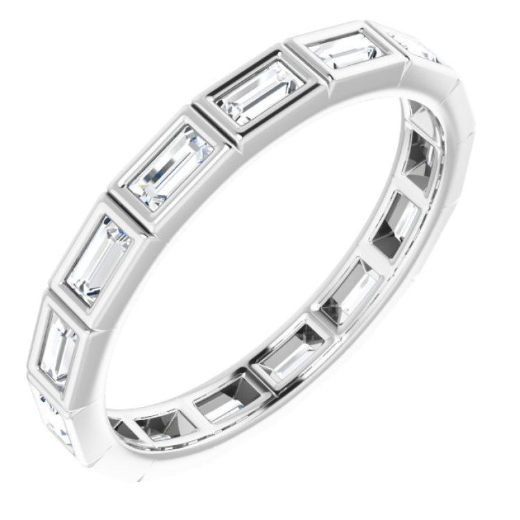 10K White Gold 1/2 CTW Lab-Grown Diamond Eternity Band Size 6.75