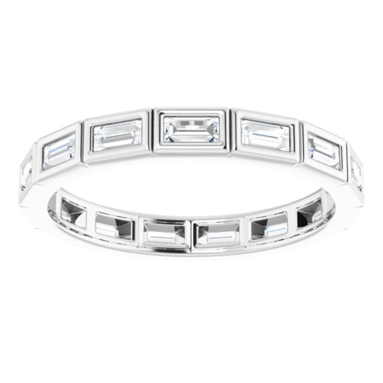 10K White Gold 1/2 CTW Lab-Grown Diamond Eternity Band Size 6.75