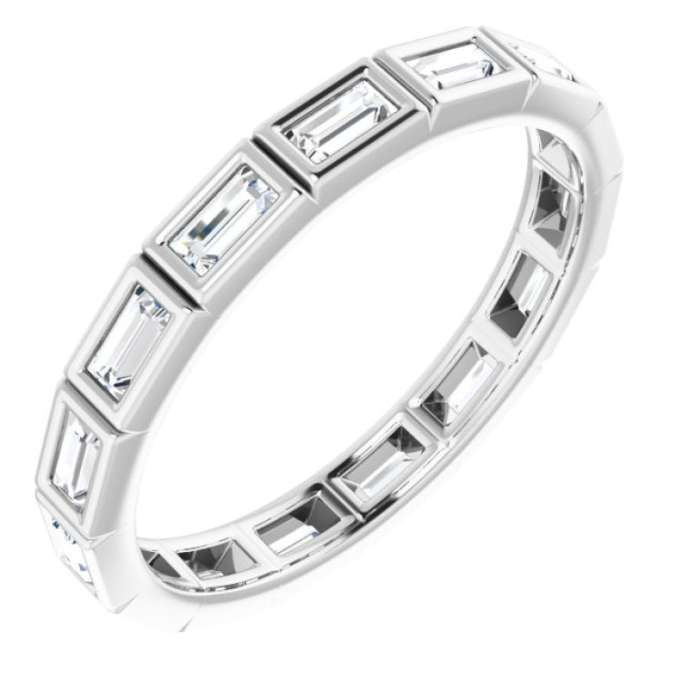 10K White Gold 1/2 CTW Lab-Grown Diamond Eternity Band Size 7.25