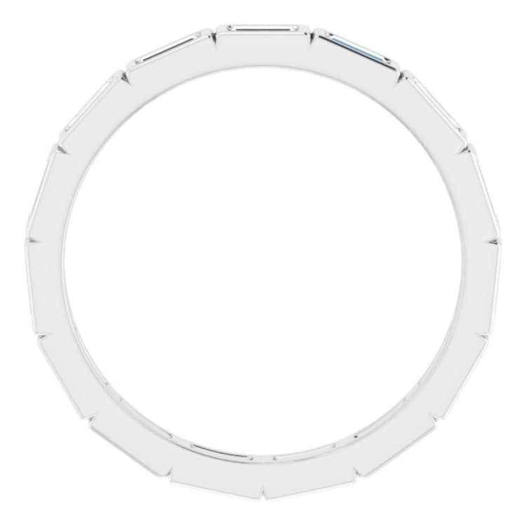 10K White Gold 1/2 CTW Lab-Grown Diamond Eternity Band Size 7.25