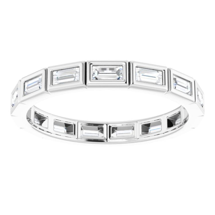 10K White Gold 1/2 CTW Lab-Grown Diamond Eternity Band Size 7.25
