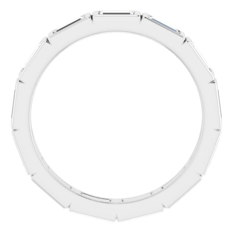 10K White Gold 3/4 CTW Lab-Grown Diamond Eternity Band Size 4