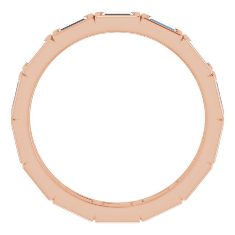 10K Rose Gold 7/8 CTW Lab-Grown Diamond Eternity Band Size 5.5