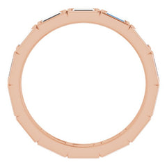 10K Rose Gold 7/8 CTW Lab-Grown Diamond Eternity Band Size 5.5