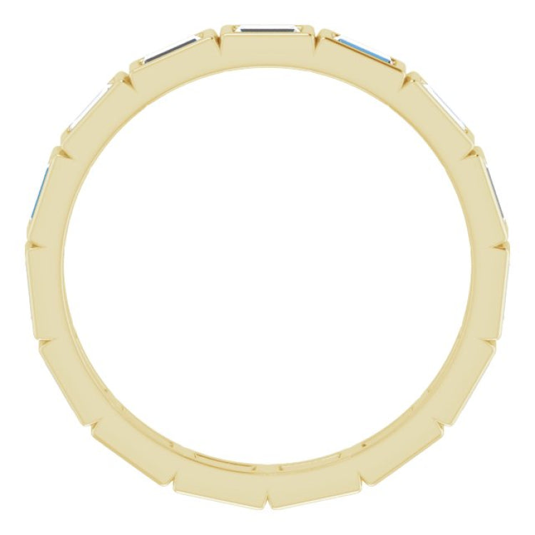 10K Yellow Gold 9/10 CTW Lab-Grown Diamond Eternity Band Size 8