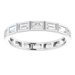 10K White Gold 9/10 CTW Lab-Grown Diamond Eternity Band Size 8.5