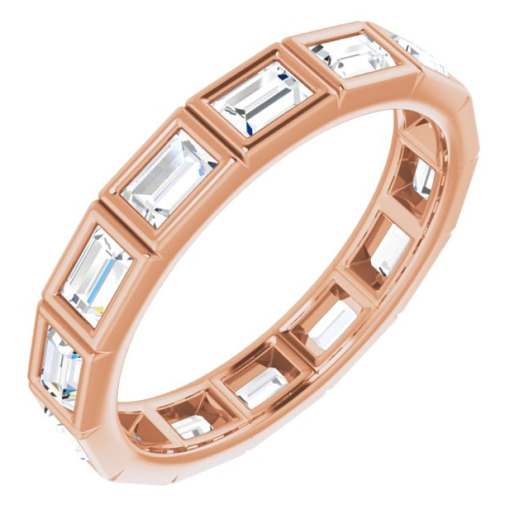 10K Rose Gold 1 1/5 CTW Lab-Grown Diamond Eternity Band Size 5.25