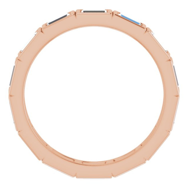 10K Rose Gold 1 1/5 CTW Lab-Grown Diamond Eternity Band Size 5.25