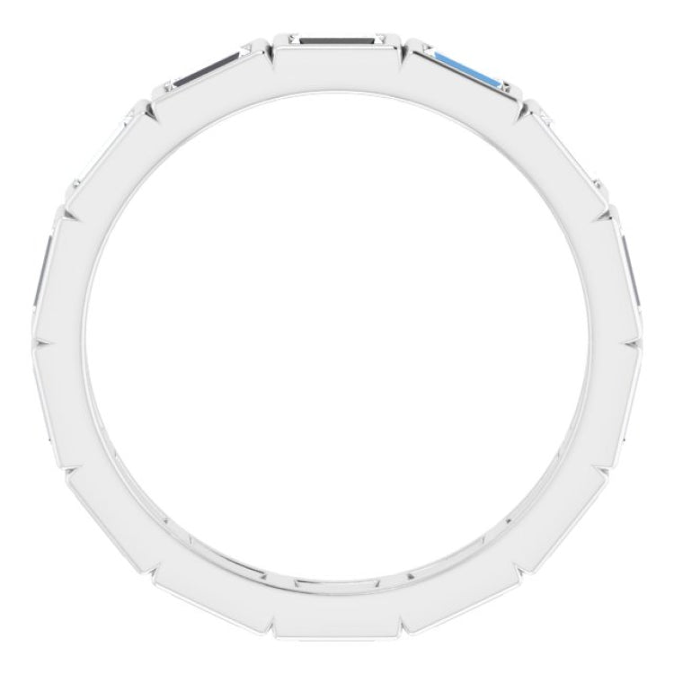 10K White Gold 1 1/5 CTW Lab-Grown Diamond Eternity Band Size 5.75