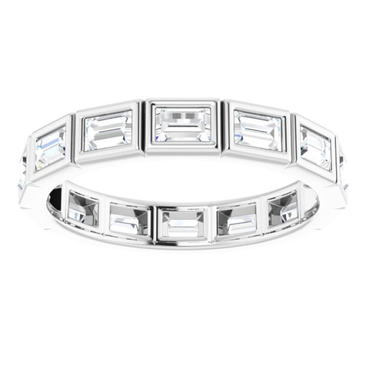 10K White Gold 1 1/5 CTW Lab-Grown Diamond Eternity Band Size 5.75