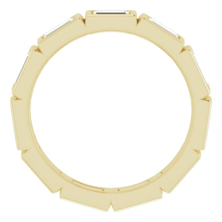 10K Yellow Gold 9/10 CTW Lab-Grown Diamond Eternity Band Size 4.25