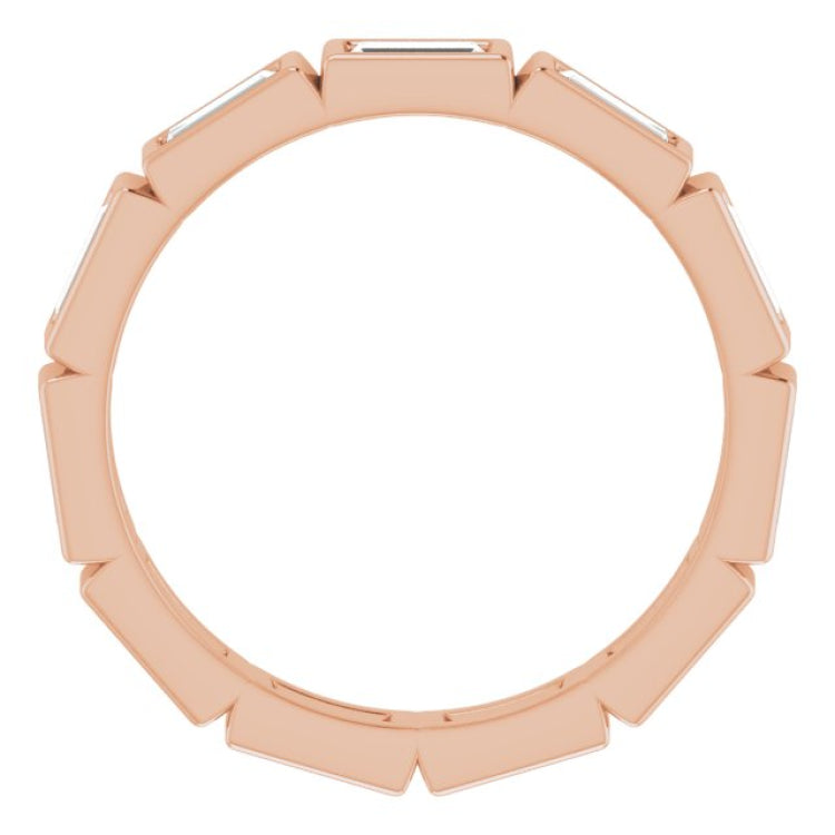 10K Rose Gold 1 1/6 CTW Lab-Grown Diamond Eternity Band Size 6