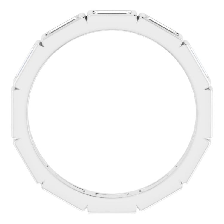 10K White Gold 1 1/4 CTW Lab-Grown Diamond Eternity Band Size 6.75