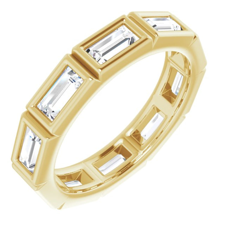 10K Yellow Gold 9/10 CTW Lab-Grown Diamond Eternity Band Size 4