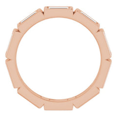 10K Rose Gold 9/10 CTW Lab-Grown Diamond Eternity Band Size 5