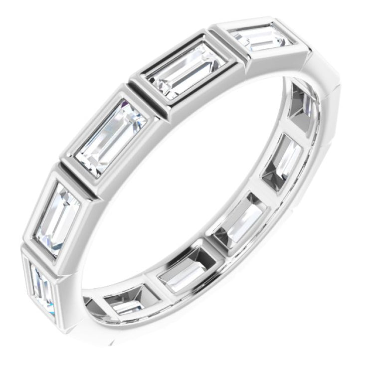 10K White Gold 1 1/4 CTW Lab-Grown Diamond Eternity Band Size 8