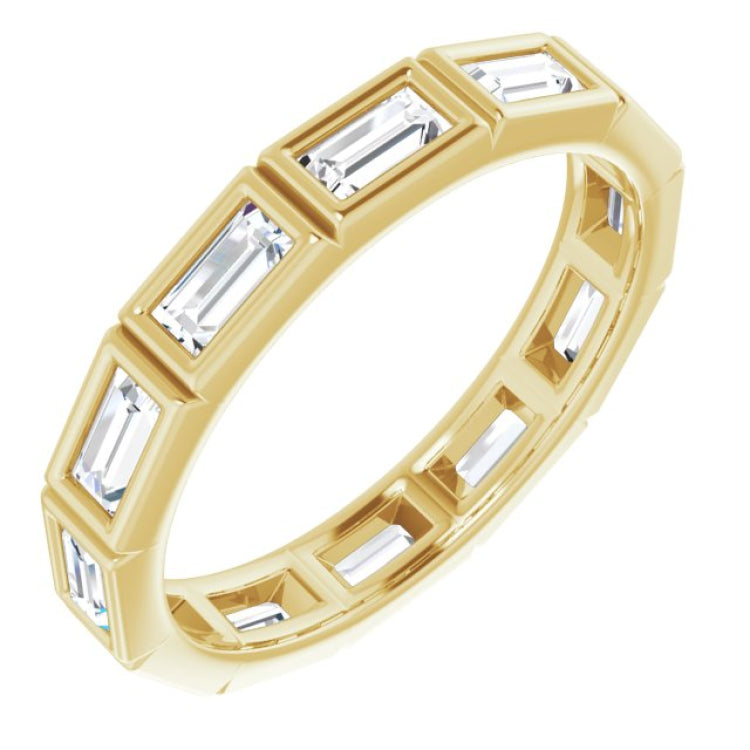 10K Yellow Gold 1 1/4 CTW Lab-Grown Diamond Eternity Band Size 8