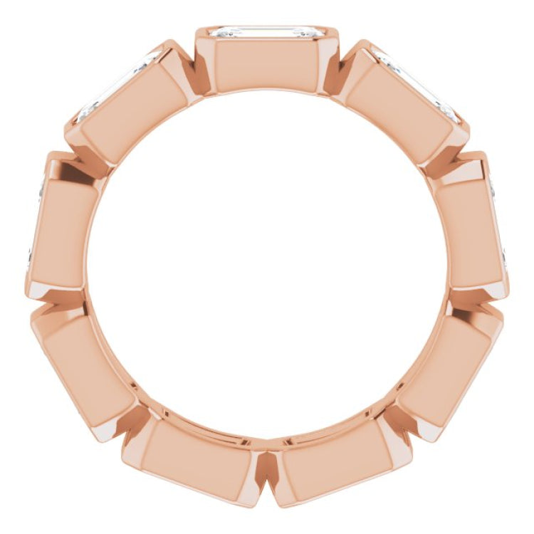 10K Rose Gold 3 CTW Lab-Grown Diamond Eternity Band Size 4.75