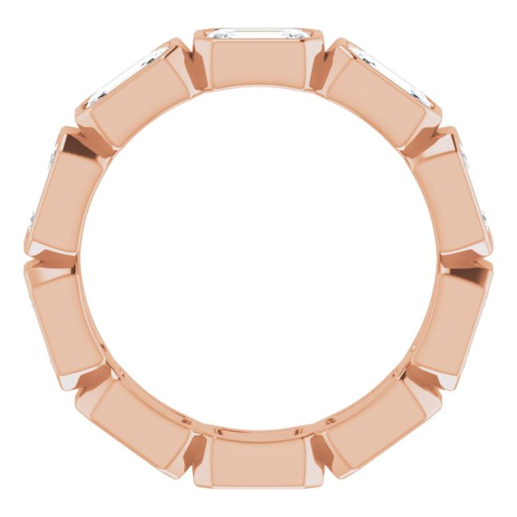 10K Rose Gold 3 1/3 CTW Lab-Grown Diamond Eternity Band Size 6.5