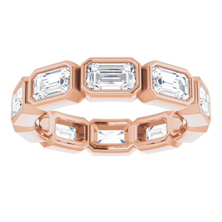 10K Rose Gold 3 1/3 CTW Lab-Grown Diamond Eternity Band Size 6.5