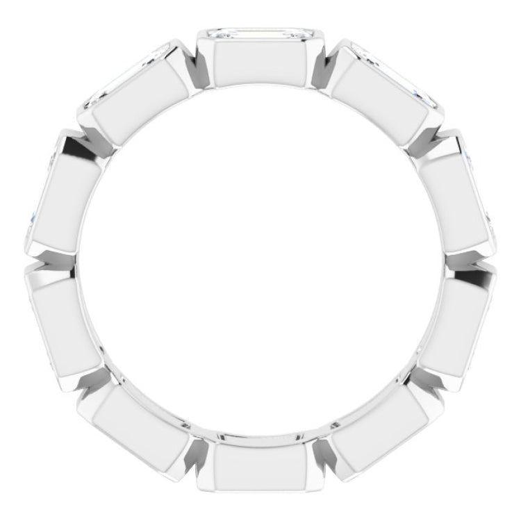 10K White Gold 3 1/3 CTW Lab-Grown Diamond Eternity Band Size 7.25