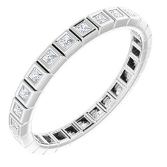 10K White Gold 1/3 CTW Lab-Grown Diamond Eternity Band Size 6.25