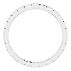 10K White Gold 1/3 CTW Lab-Grown Diamond Eternity Band Size 6.25