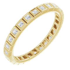 10K Yellow Gold 1/3 CTW Lab-Grown Diamond Eternity Band Size 6.5