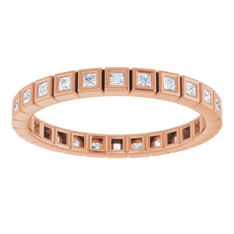 10K Rose Gold 1/3 CTW Lab-Grown Diamond Eternity Band Size 7