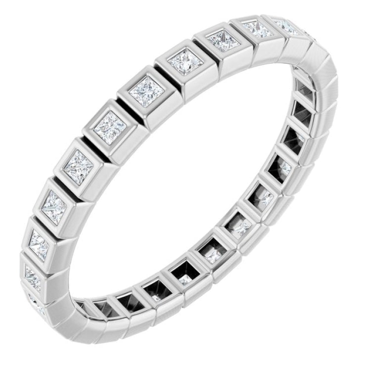 10K White Gold 1/3 CTW Lab-Grown Diamond Eternity Band Size 7