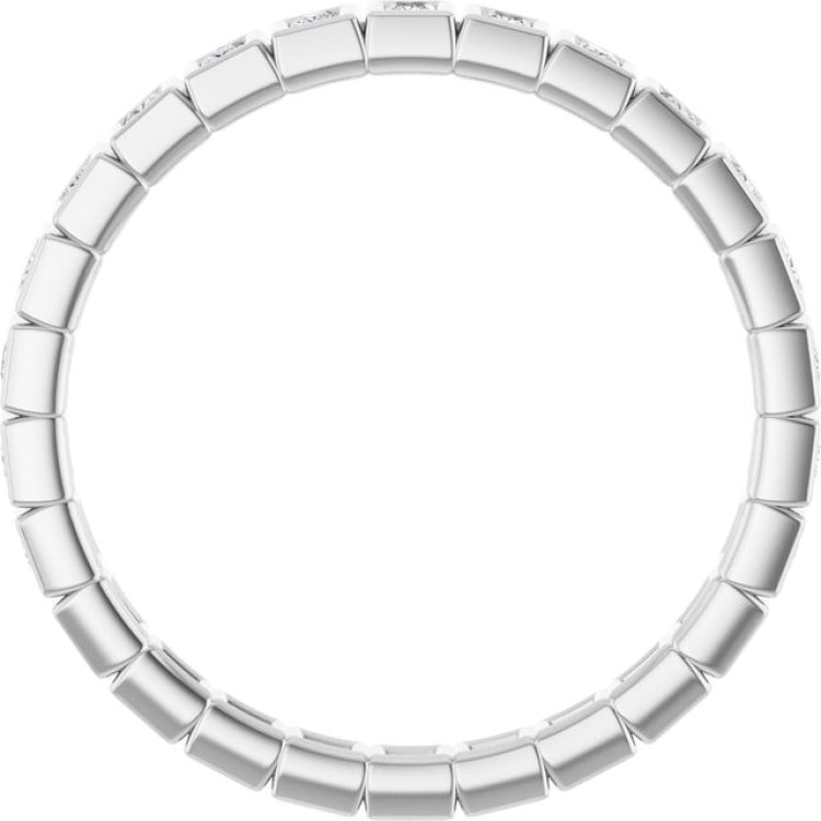 10K White Gold 1/3 CTW Lab-Grown Diamond Eternity Band Size 7