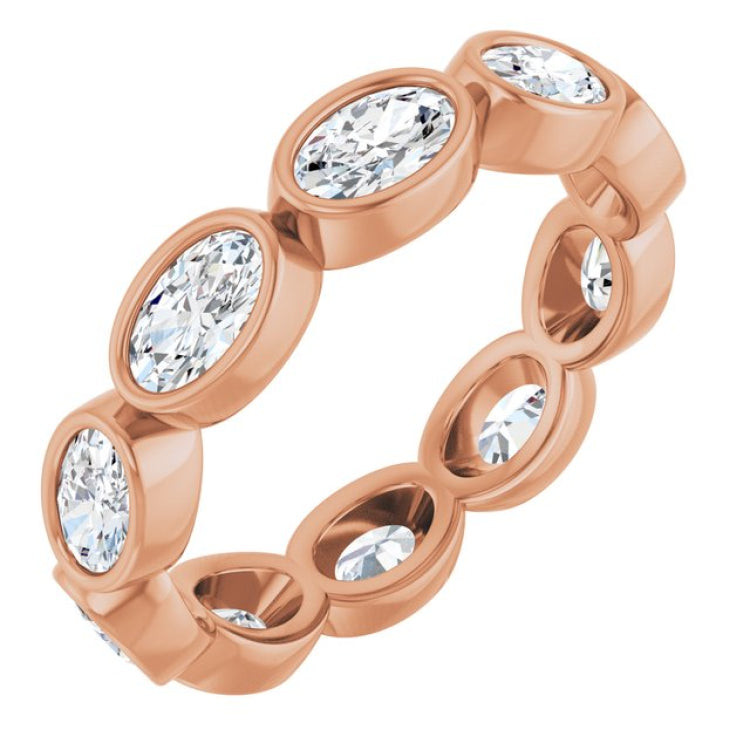 10K Rose Gold 1 9/10 CTW Lab-Grown Diamond Eternity Band Size 7