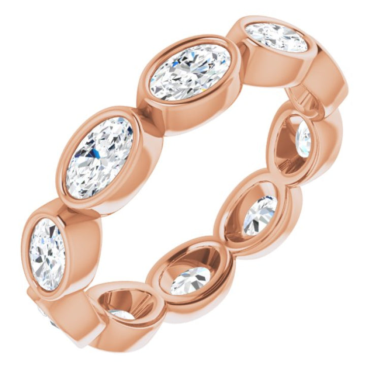 10K Rose Gold 1 9/10 CTW Lab-Grown Diamond Eternity Band Size 7.25