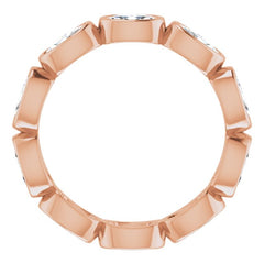 10K Rose Gold 1 9/10 CTW Lab-Grown Diamond Eternity Band Size 7.25