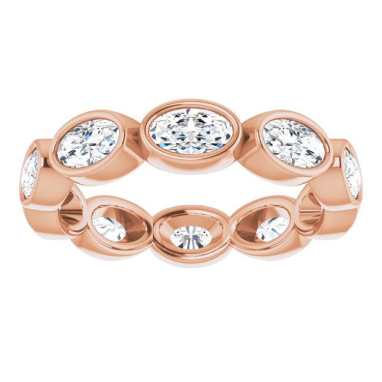 10K Rose Gold 1 9/10 CTW Lab-Grown Diamond Eternity Band Size 7.25