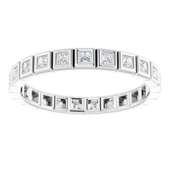 10K White Gold 1/2 CTW Lab-Grown Diamond Eternity Band Size 7.25