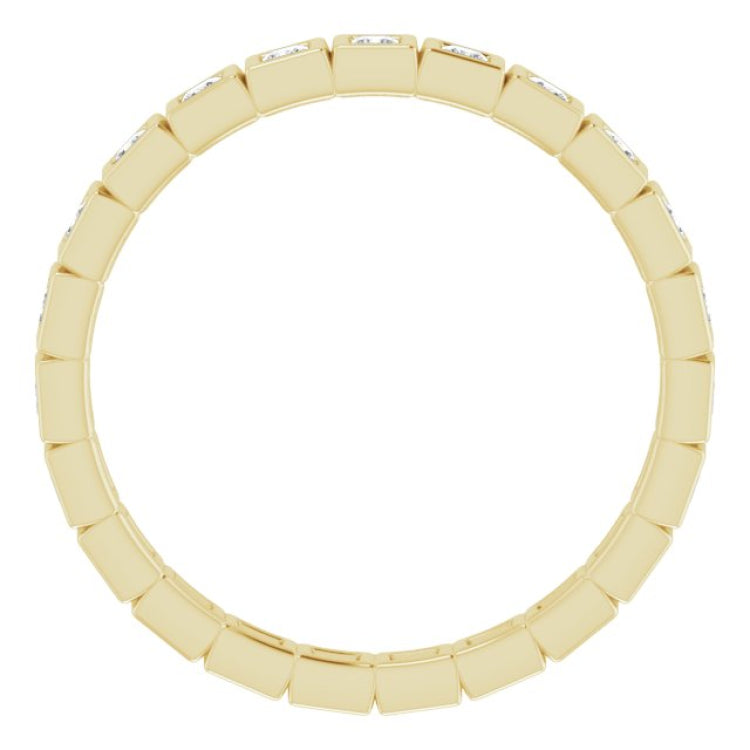 10K Yellow Gold 1/2 CTW Lab-Grown Diamond Eternity Band Size 7.25