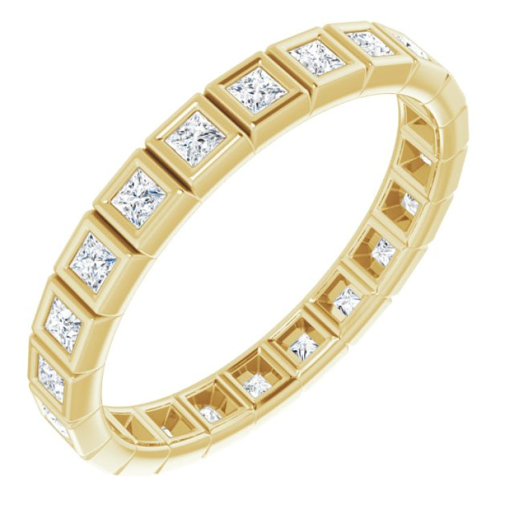 10K Yellow Gold 3/4 CTW Lab-Grown Diamond Eternity Band Size 8.75