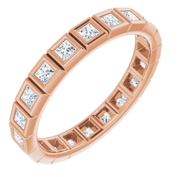 10K Rose Gold 1 1/8 CTW Lab-Grown Diamond Eternity Band Size 8.75
