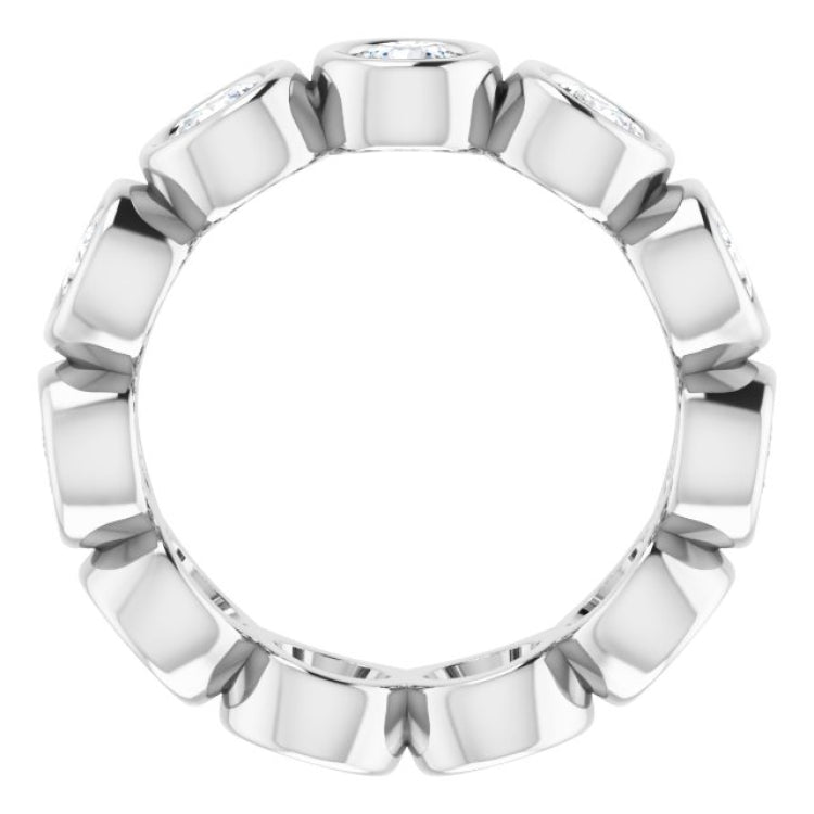 10K White Gold 2 1/6 CTW Lab-Grown Diamond Eternity Band Size 5.25