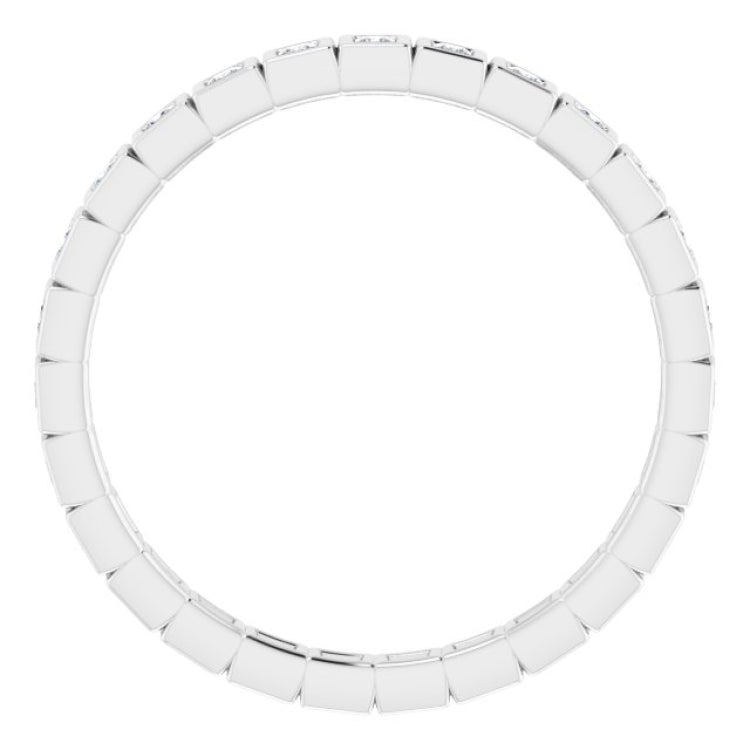 10K White Gold 3/8 CTW Lab-Grown Diamond Eternity Band Size 7.25