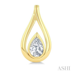1/2 Ctw Nested Tear Drop Pear Cut Diamond Fashion Earrings in 14K Yellow Gold