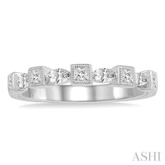 3/8 Ctw Marquise and Princess Cut Diamond Ladies Band in 14K White Gold