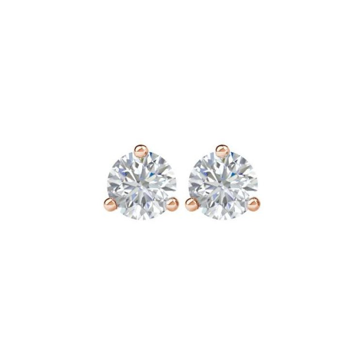 14K Rose Gold 2 CTW Natural Diamond Stud Earrings