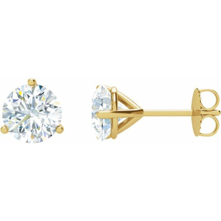 14K Yellow Gold 1 1/2 CTW Natural Diamond Stud Earrings