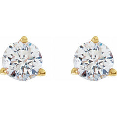 14K Yellow Gold 3/4 CTW Natural Diamond Stud Earrings