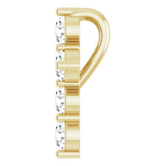 14K Yellow Gold 1/4 CTW Natural Diamond Cross Pendant